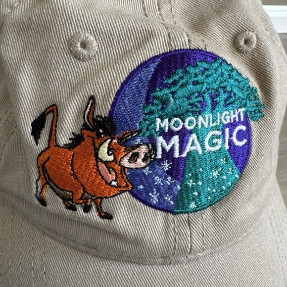 Disney Parks Moonlight Magic Pumbaa Animal Kingdom Dad Mode Hat Khaki - Picture 2 of 10